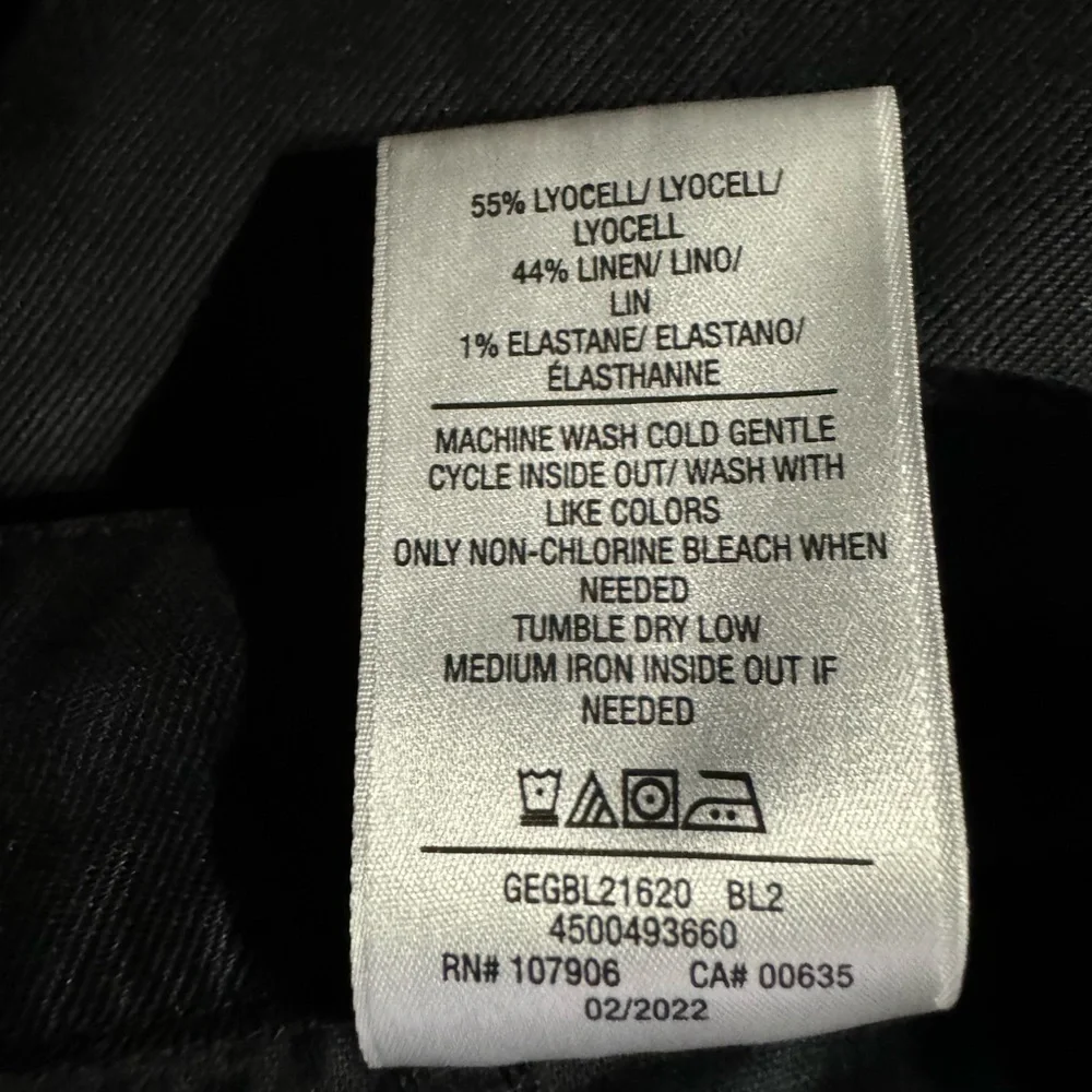 Hudson Black High Rise Paperbag Shorts Size 30 New